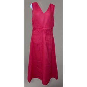 La Raganne Linen Dress Made in iItaly Sleeveless Vacation  Size Medium Summer